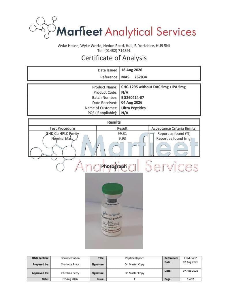 CJC-1295 (No DAC) 5mg + IPA 5mg | Research Peptide UK