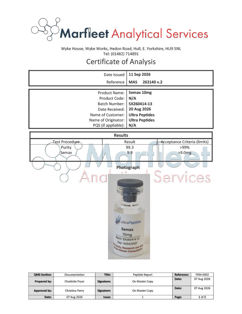 Semax 10mg | Research Peptide UK